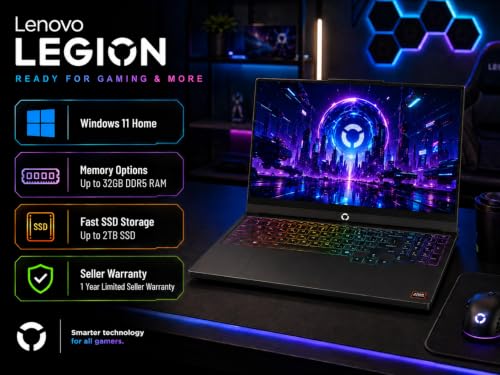 Lenovo Legion 5 15.3" Gaming Laptop | AMD Ryzen 7 250 | NVIDIA GeForce RTX 5060 Laptop GPU 8GB | 165Hz OLED | 16GB DDR5 RAM | 1TB PCIe SSD | HDMI 2.1 | for Gaming & Everyday Use