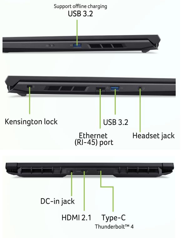 Acer Nitro V ANV16 Gaming Laptop 14th Gen Intel Core i7-14650HX 16 Cores Upto 5.2GHz/16GB DDR5/1TB SSD/8GB NVIDIA®GeForce®RTX 4060/16" WUXGA IPS 165Hz/W11/WiFi-6/Black