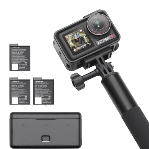 DJI Osmo Action 5 Pro Adventure Combo, Action Camera, Bursting With 40MP of Action, 4K/120fps, 1/1.3″Sensor, Dual OLED Touchscreens,47GB Built-in Storage, UAE Version, Official Warranty Support