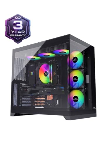 INFINIARC RTX 3050 GAMING DESKTOP PC (CUBE Case, B760 Motherboard, RTX 3050 6GB GPU, Core i5 CPU, 16GB DDR4 RAM, 1TB SSD M.2, Digital ARGB Air Cooler, 750W Gold PSU, Windows Pro), Black