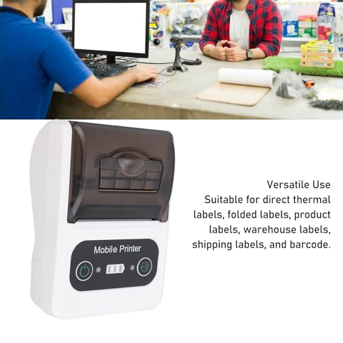 Bluetooth Receipt Printer, 58mm Mini Cordless Invoice Bill POS Printer, Mobile Thermal Printer for Retail Store Restaurant Businesses, Bill Paper Printer for Android for