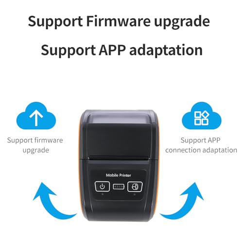 Eacam Portable Receipt Printer, Mini Thermal Printing with 2 Inch Thermal Paper Roll Compatible with Android/iOS/System for Billing in Hotels Shops Restaurants Malls Supermarkets Warehouses