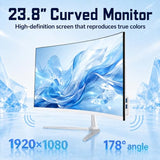 All-in-one computer 23.8 inch curved screen,slim design for office