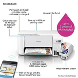 Epson EcoTank L3256 Home ink tank printer A4, colour, 3 in 1 with WiFi and SmartPanel App connectivity, White, Compact