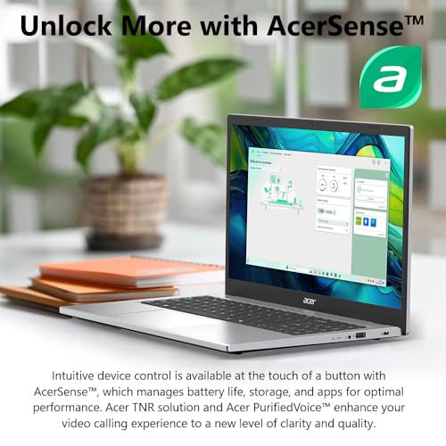 Acer Aspire Go 15 AI Ready Laptop | 15.6" FHD (1920 x 1080) IPS Display | Intel Core 3 Processor N355 | Intel Graphics | 8GB DDR5 | 128GB UFS | Wi-Fi 6 | Windows 11 Home in S Mode | AG15-32P-352Z