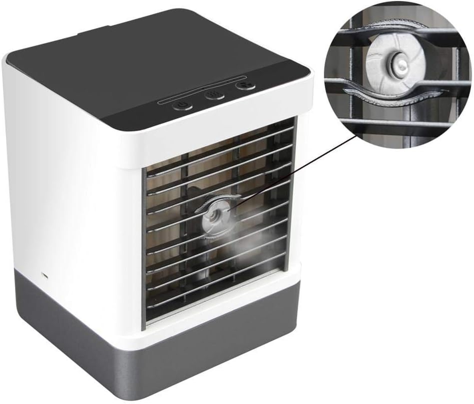 OUKA Portable Air Cooler, 3 in 1 Personal Space Air Cooler, Humidifier, Desktop Cooling Fan for Home Room Office