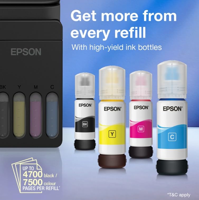 Epson EcoTank L3351 Printer | Perfect for Home Use | Wireless | A4 | Print, Copy, Scan | Includes up to 3 Years of Ink