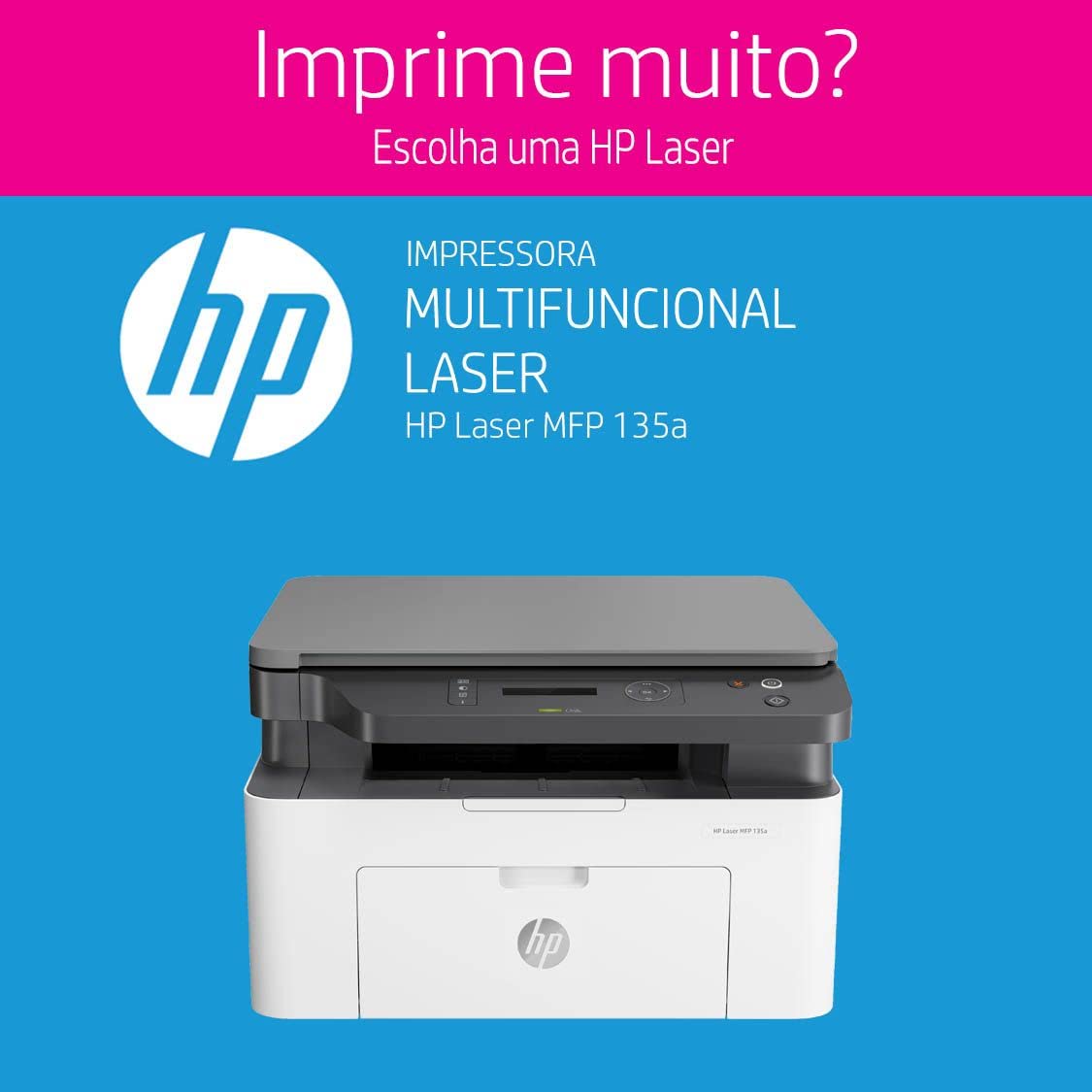 HP Laser MFP 135a Print, Copy, Scan, Multi-Functional All in One Office Printer, 4ZB82A - White