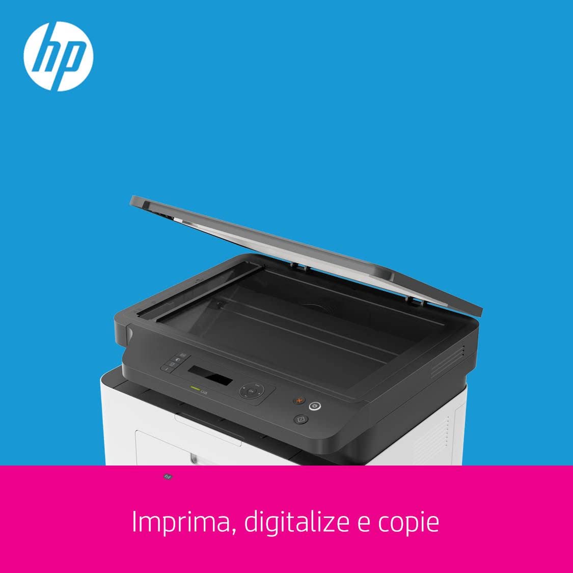 HP Laser MFP 135w - Wireless, Standard ADF - 40 Sheets, Print Speed up to 20 ppm, HP Smart App, White [4ZB83A]