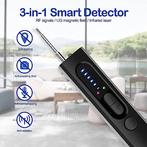 KASTWAVE Hidden Camera Detector, Anti Bug Scanner and Protector, RF Signal and GPS Detector, GPS Tracker and Bug Finder for Hotel, Office, Travel and Home