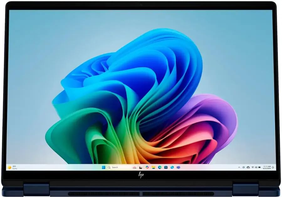 HP Omni Book X Flip 2-in-1 14 Touch Laptop, Intel Core Ultra 7 256V 8-Core, Intel Arc Graphics 140V16GB LPDDR5-2TB NVMe SSD, W11H,Backlit With Free Office 365