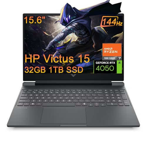 HP Victus 15 15.6" Gaming Laptop, NVIDIA RTX 4050 6GB, AMD Ryzen 7 7445HS