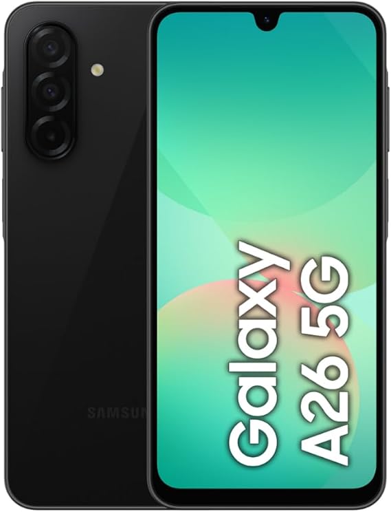 Samsung Galaxy A26 5G, Android Smartphone, 128GB Storage, 6GB RAM, Black, 50MP Camera, Large Display, Long Battery Life (UAE Version)