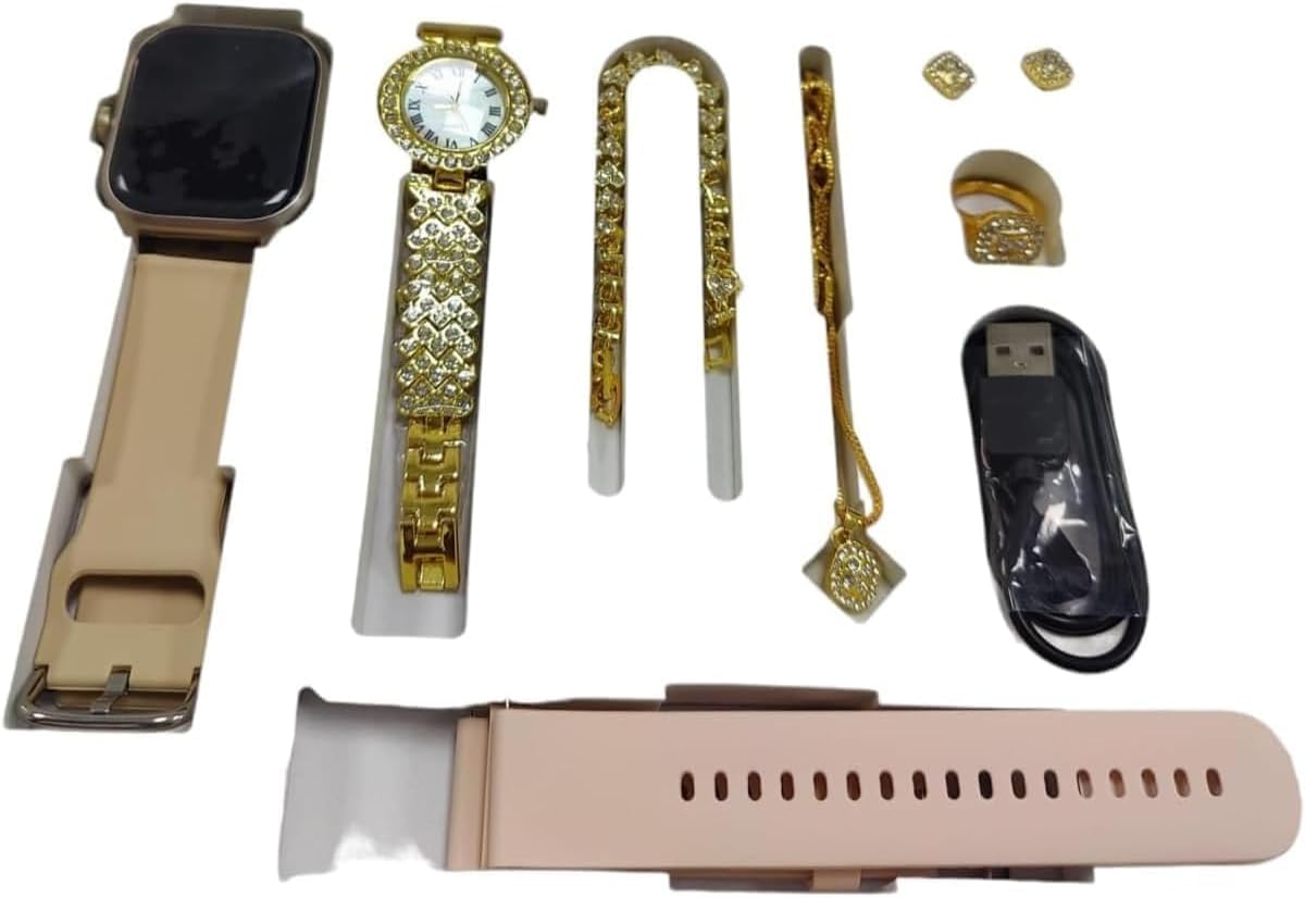 A59 Plus Smart Watch, Heart Rate Monitoring, Trendy Gold Watches & Accessories for Women, Stay Chic & Connected