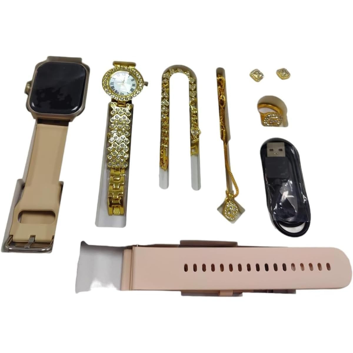 A59 Plus Smart Watch, Heart Rate Monitoring, Trendy Gold Watches & Accessories for Women, Stay Chic & Connected