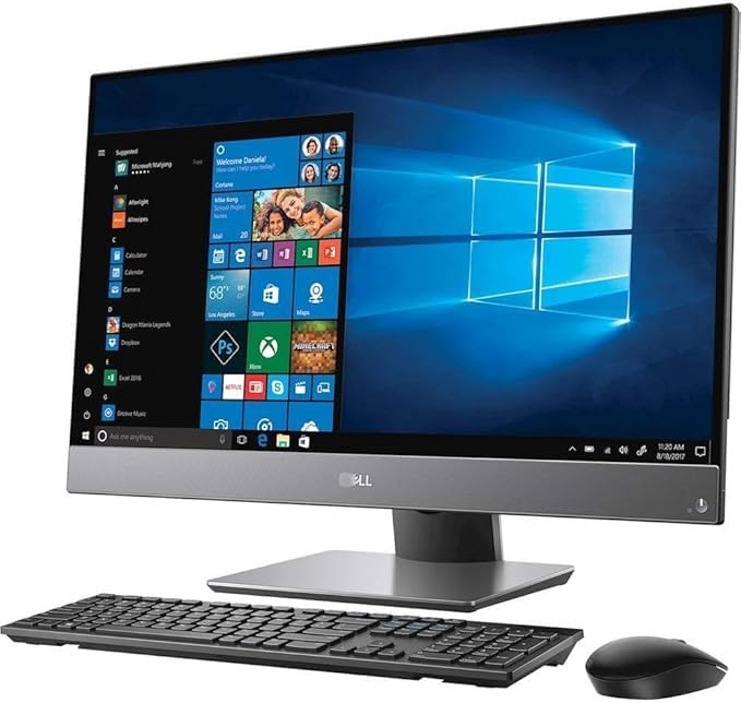 Dell OptiPlex 5250 All-in-One 22” FHD Desktop PC – Intel Core i5-6500 (Up to 3.8GHz), 8GB RAM, 256GB SSD, WiFi + Bluetooth, Windows 11 Pro, Wireless Keyboard & Mouse (Refurbished)