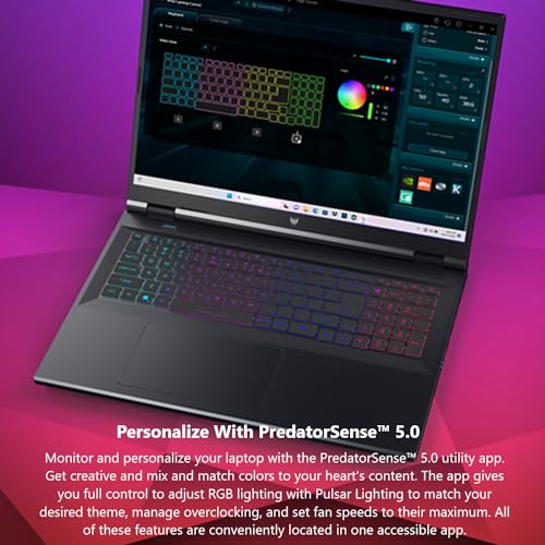 Acer Predator Helios Neo 18 Gaming Laptop | Intel Core i7-14700HX | NVIDIA GeForce RTX 4070 | 18" WQXGA 2560 x 1600 165Hz G-SYNC Display | 16GB DDR5 | 1TB Gen 4 SSD | Killer Wi-Fi 6E | PHN18-71-77JT