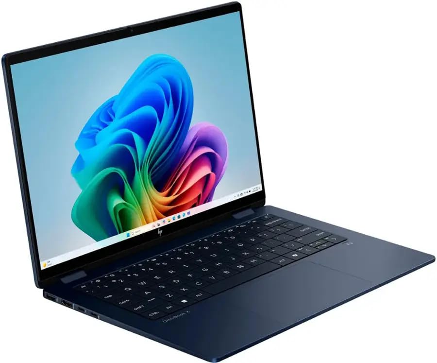 HP Omni Book X Flip 2-in-1 14 Touch Laptop, Intel Core Ultra 7 256V 8-Core, Intel Arc Graphics 140V16GB LPDDR5-2TB NVMe SSD, W11H,Backlit With Free Office 365