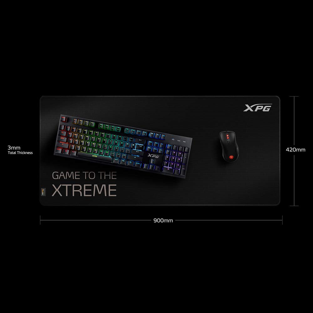 ADATA XPG Battleground XL Gaming Mouse Mat, 3mm Cordura, Splash Proof, Scratch Resistant, Anti-Slip Rubber Base, Soft Surface