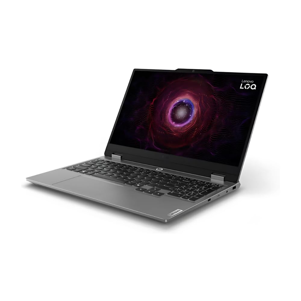 Lenovo LOQ 15ARP9 Gaming Laptop with LA1 AI Chip, 15.6” FHD (1920x1080) 144Hz, AMD Ryzen™ 5 7235HS, 12GB DDR5 RAM, 512GB SSD, NVDIA RTX™ 3050 6GB, White Backlit, English, Win11, Luna Grey