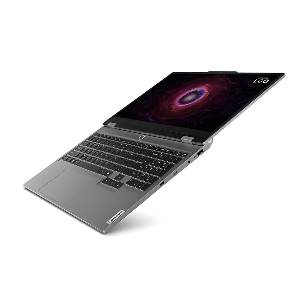 Lenovo LOQ 15ARP9 Gaming Laptop with LA1 AI Chip, 15.6” FHD (1920x1080) 144Hz, AMD Ryzen™ 5 7235HS, 12GB DDR5 RAM, 512GB SSD, NVDIA RTX™ 3050 6GB, White Backlit, English, Win11, Luna Grey