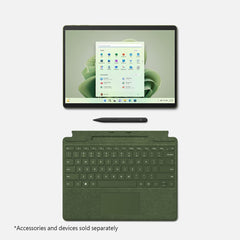 Microsoft Surface Pro 9 with 13" PixelSense Display, Intel Core i5-1235U, Intel Integrated graphics, 8GB RAM, 256GB SSD, Windows 11 Home, Forest Green - [QEZ-00059]- Device Only