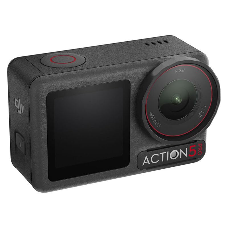 DJI Osmo Action 5 Pro Adventure Combo, Action Camera 4K with 1/1.3" Sensor, 12h Extended Battery Life with 3 Batteries, Stabilization, Dual OLED Touchscreens, Mini Action Camera for Travel, Vlog