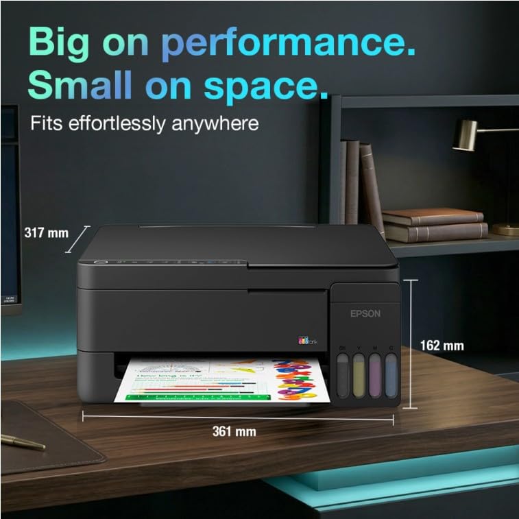 Epson EcoTank L3351 Printer | Perfect for Home Use | Wireless | A4 | Print, Copy, Scan | Includes up to 3 Years of Ink