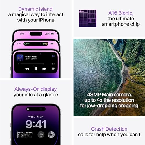 Apple (Refurbished) iPhone 14 Pro (256 GB) - Deep Purple