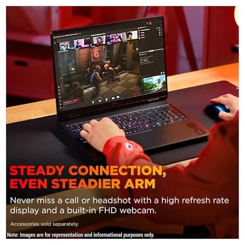 OMEN 16 Gaming Laptop, 16" 2K 144GHZ Display, NVIDIA GeForce RTX 5060 8GB GDDR7, AMD Ryzen 9 8940HX, 16GB RAM | 512GB SSD, Windows 11, With free Office 365 + Consumix Mouse pad English black