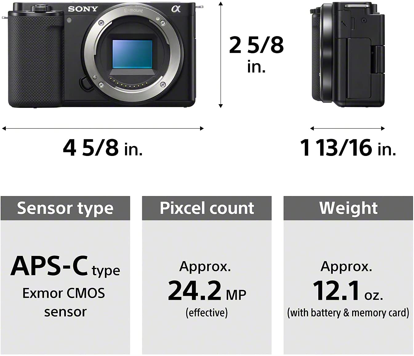 Sony Alpha ZV-E10L Interchangeable Lens Vlog Digital Camera with 16-50 mm Lens and Free Sony Wireless Grip with remote control and tripod feature, 24.2MP, Black