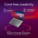 Lenovo Yoga Slim 7 Aura Edition, CoPilot+ PC AI Boost 47 TOPS, 15.3" 120Hz 2.8K Touch, Intel Core ultra 7 258V, 32GB RAM, 1TB SSD, Intel Arc Graphics 140V, Bklit Eng-Arb KB, Luna Grey - [83HM000XAX]