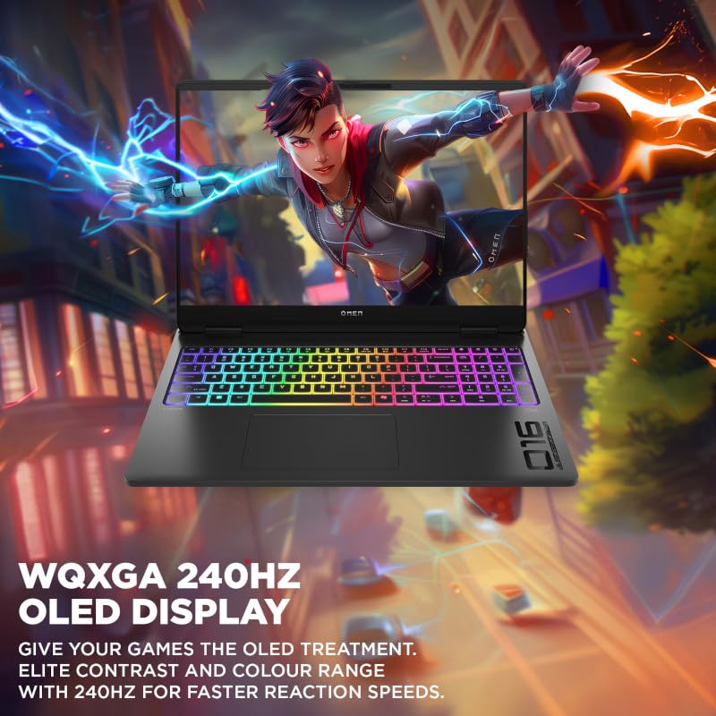 HP OMEN MAX Gaming Laptop 16-AH0014NE | 16" WQXGA Display | Intel Core Ultra 9-275HX | 64GB DDR5 RAM | 2TB SSD | 16GB NVIDIA GeForce RTX 5080 | Windows 11 | Shadow black | En/Ar Keyboard | UAE Version
