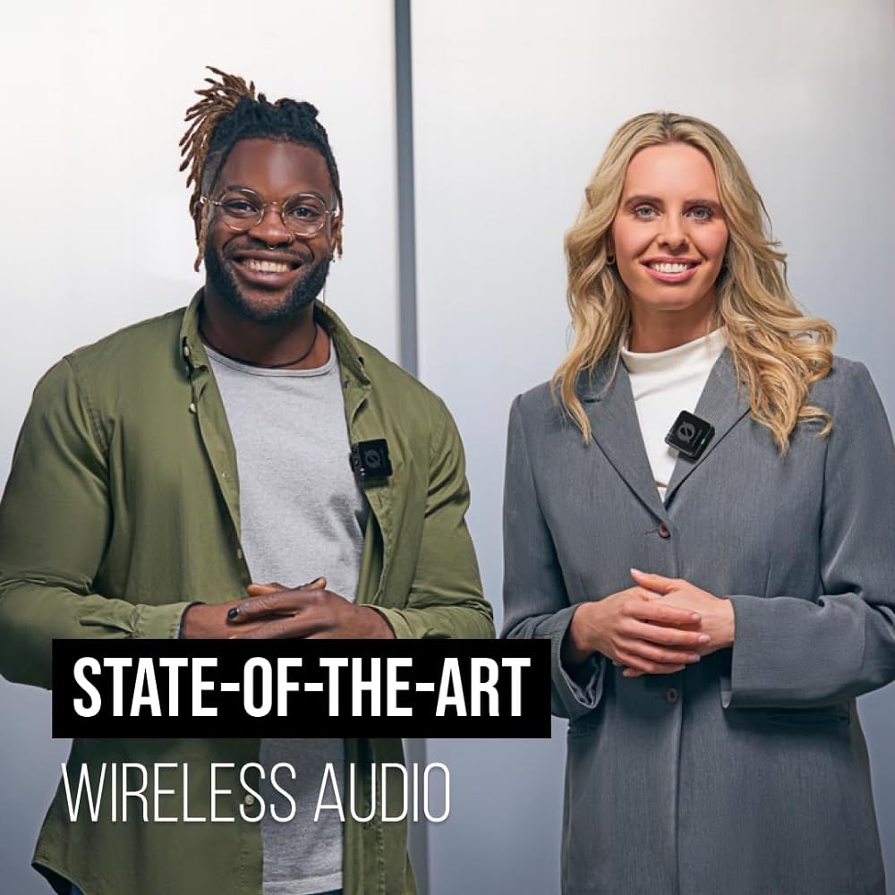 RØDE Wireless PRO Compact Wireless Microphone System with Timecode, 32-bit Float On-board Recording, 2 Lavalier Microphones and Smart Charge Case for Filmmaking and Content Creation