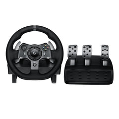 Logitech G920 Driving Force Racing Wheel and Floor Pedals, Real Force Feedback, Stainless Steel Paddle Shifters for Xbox Series X|S, Xbox One, PC, Mac - Black - UAE Version