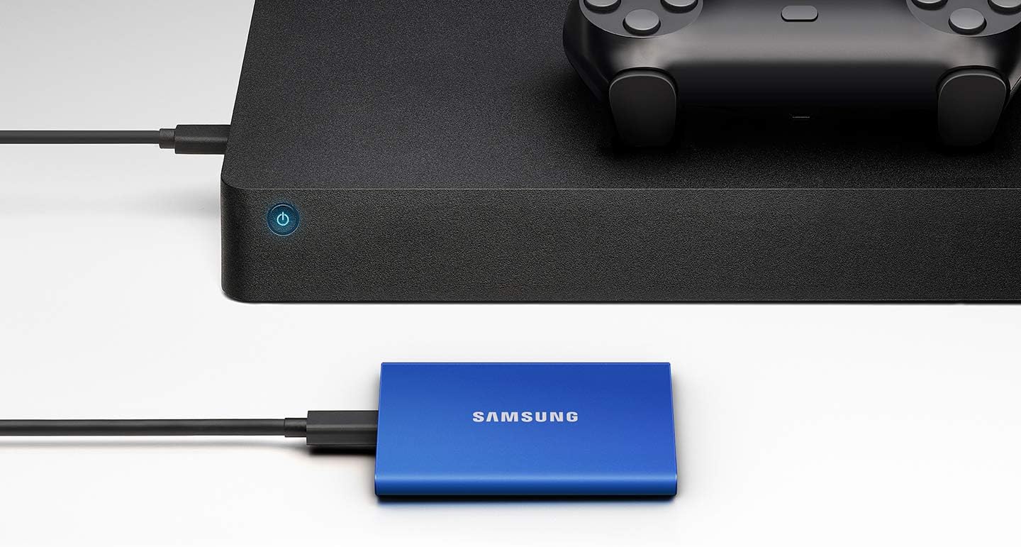 SAMSUNG SSD T7 Portable External Solid State Drive 1TB, Up to USB 3.2 Gen 2, Reliable Storage for Gaming, Students, Professionals, MU-PC1T0T/AM, Gray