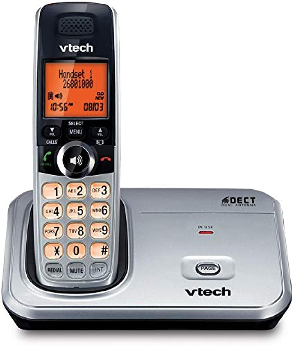 Vtech Digital Cordless Phone with Power Fail Back Up - Silver [CS6319]