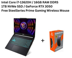 MSI Cyborg 15 Gaming Laptop - 15.6 FHD 144Hz, Intel Core i7-13620H, GeForce RTX 3050, 16GB RAM, 1TB NVMe SSD, Cooler Boost, Win 11 Home - Black With SteelSeries Prime Gaming Wireless Mouse