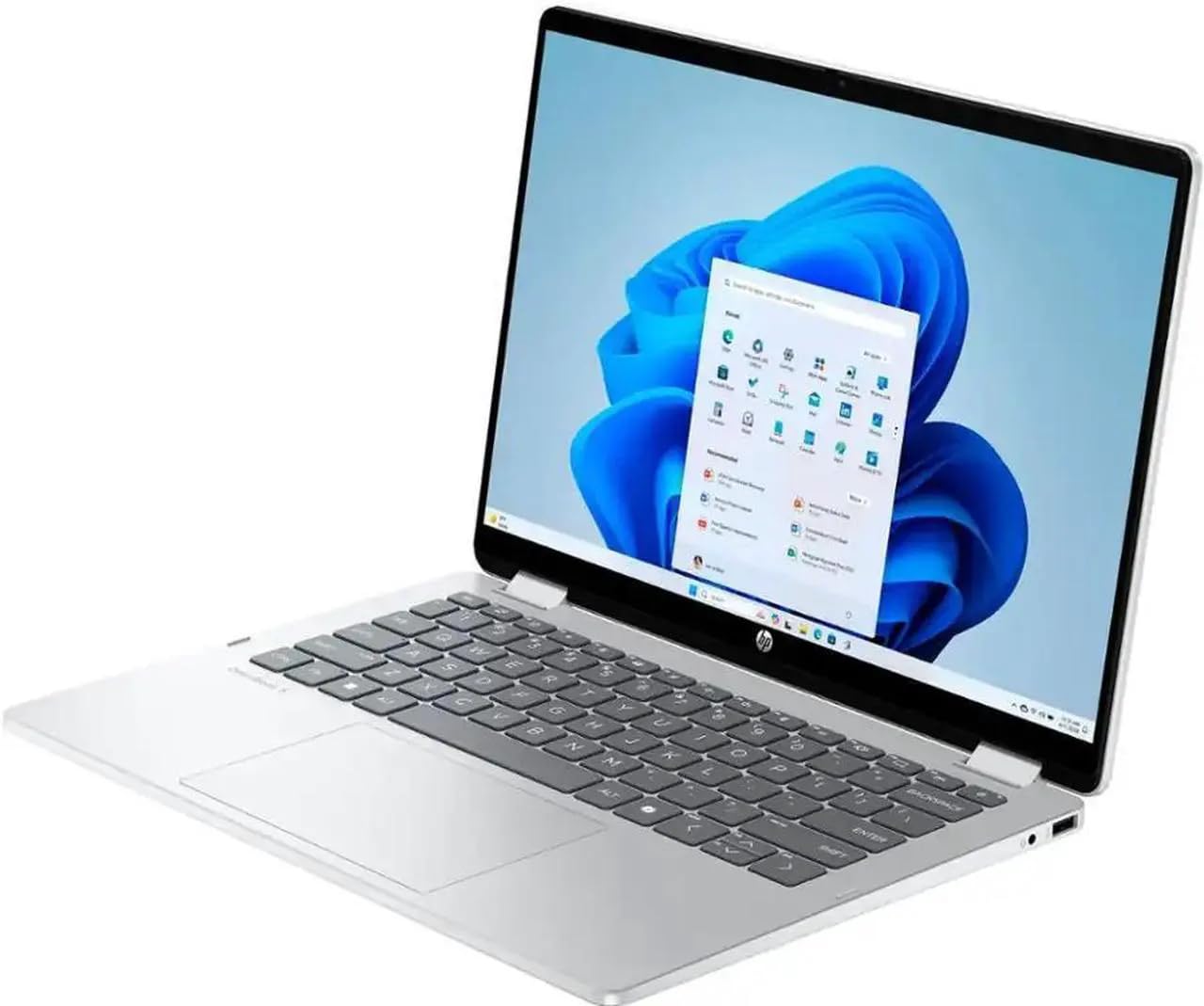 HP OmniBook 5 Flip 2-in-1 14" Full HD+ Touch-Screen Laptop | Intel Core 5 120U|Intel Graphics| Copilot | Webcam| Silver | 8GB RAM DDR5 | 512GB SSD |Windows 11 Home |Bundle with Stylus Pen(Upgraded)
