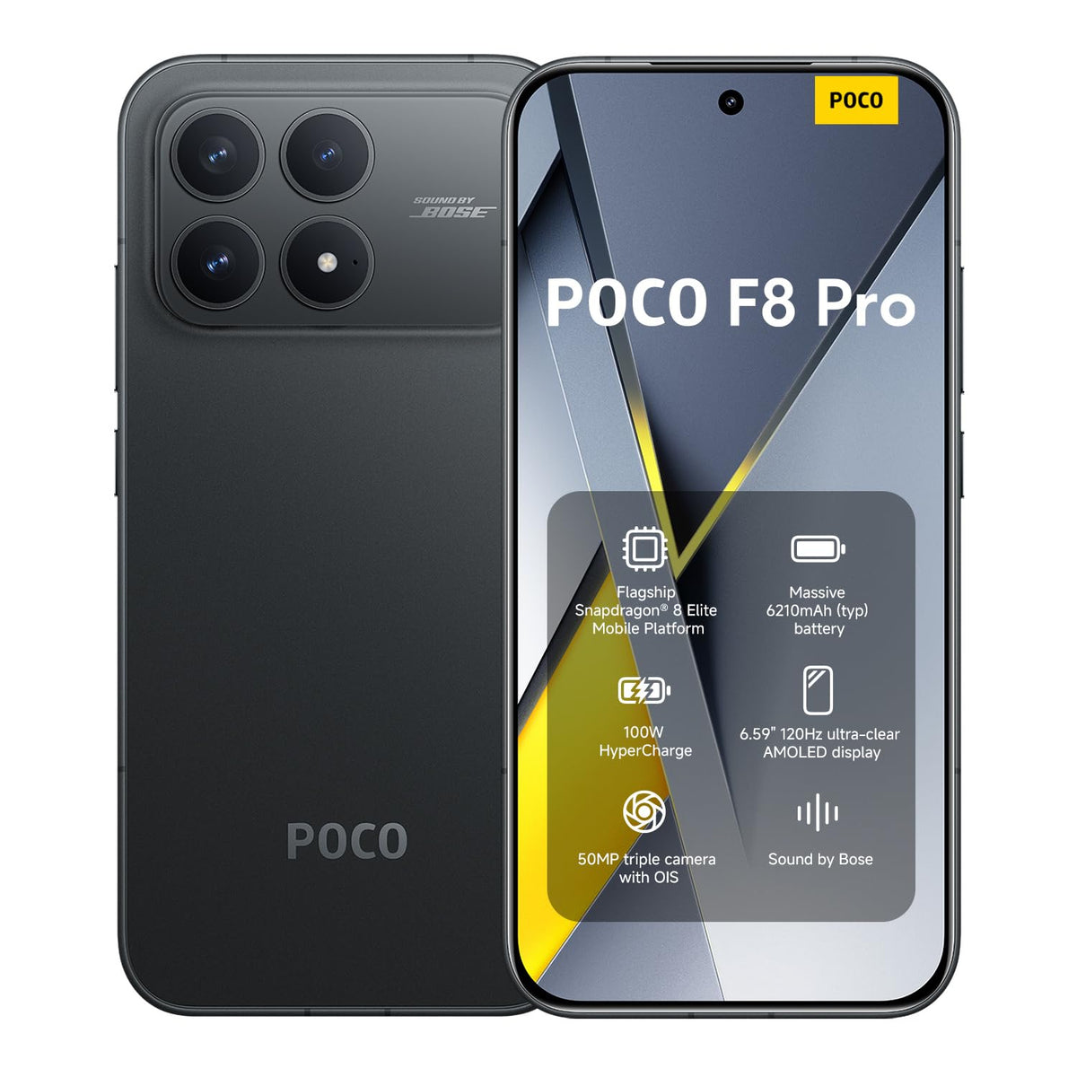 Xiaomi POCO M8 Pro 5G Smartphone 12+512GB,Black,Snapdragon 7s Gen 4