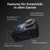 DJI Osmo Action 5 Pro Adventure Combo, Action Camera 4K with 1/1.3" Sensor, 12h Extended Battery Life with 3 Batteries, Stabilization, Dual OLED Touchscreens, Mini Action Camera for Travel, Vlog