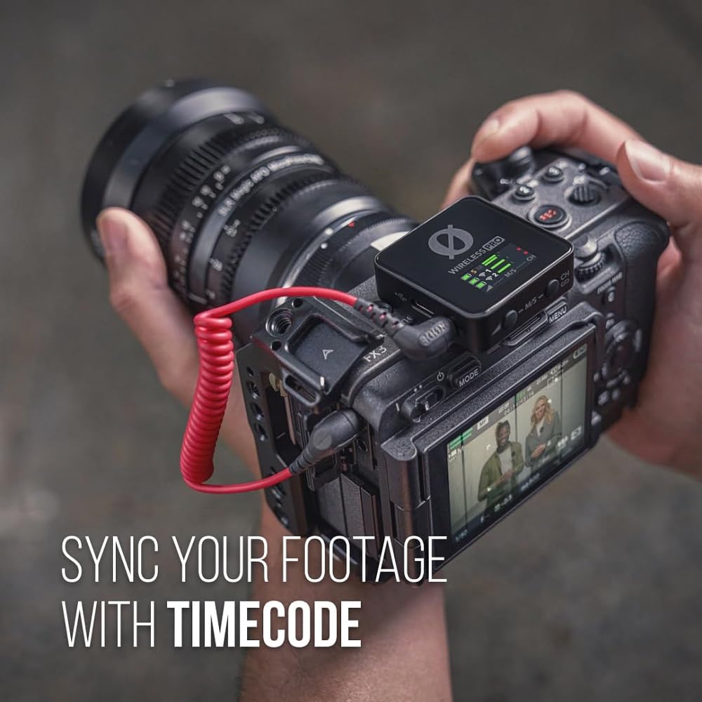 RØDE Wireless PRO Compact Wireless Microphone System with Timecode, 32-bit Float On-board Recording, 2 Lavalier Microphones and Smart Charge Case for Filmmaking and Content Creation
