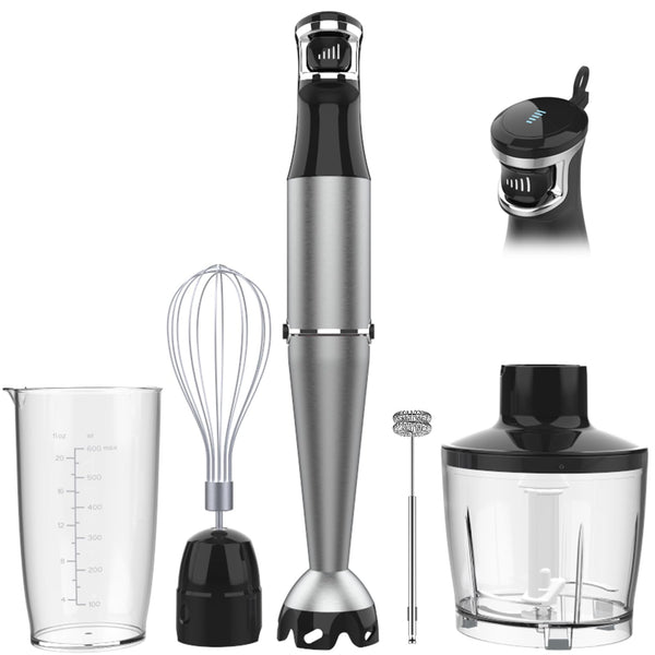 Turelar Immersion Blender Handheld Corded Hand Blenders Set 1100W, Trigger Variable Speed 5 in 1 Stick Emulsifier with Chopper, Whisk and Frother for Soup, Baby Food and Smoothies