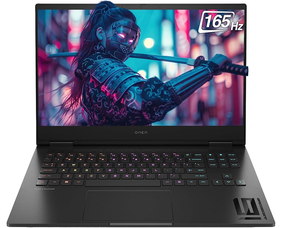 HP OMEN 16t Gaming Laptop, Intel i7-13620H, 32GB RAM, 1TB SSD, 16.1 Inch 165Hz FHD, NVIDIA GeForce RTX 4060 8GB,Windows 11 Home, Black with Hyper Gaming Wireless Earbuds