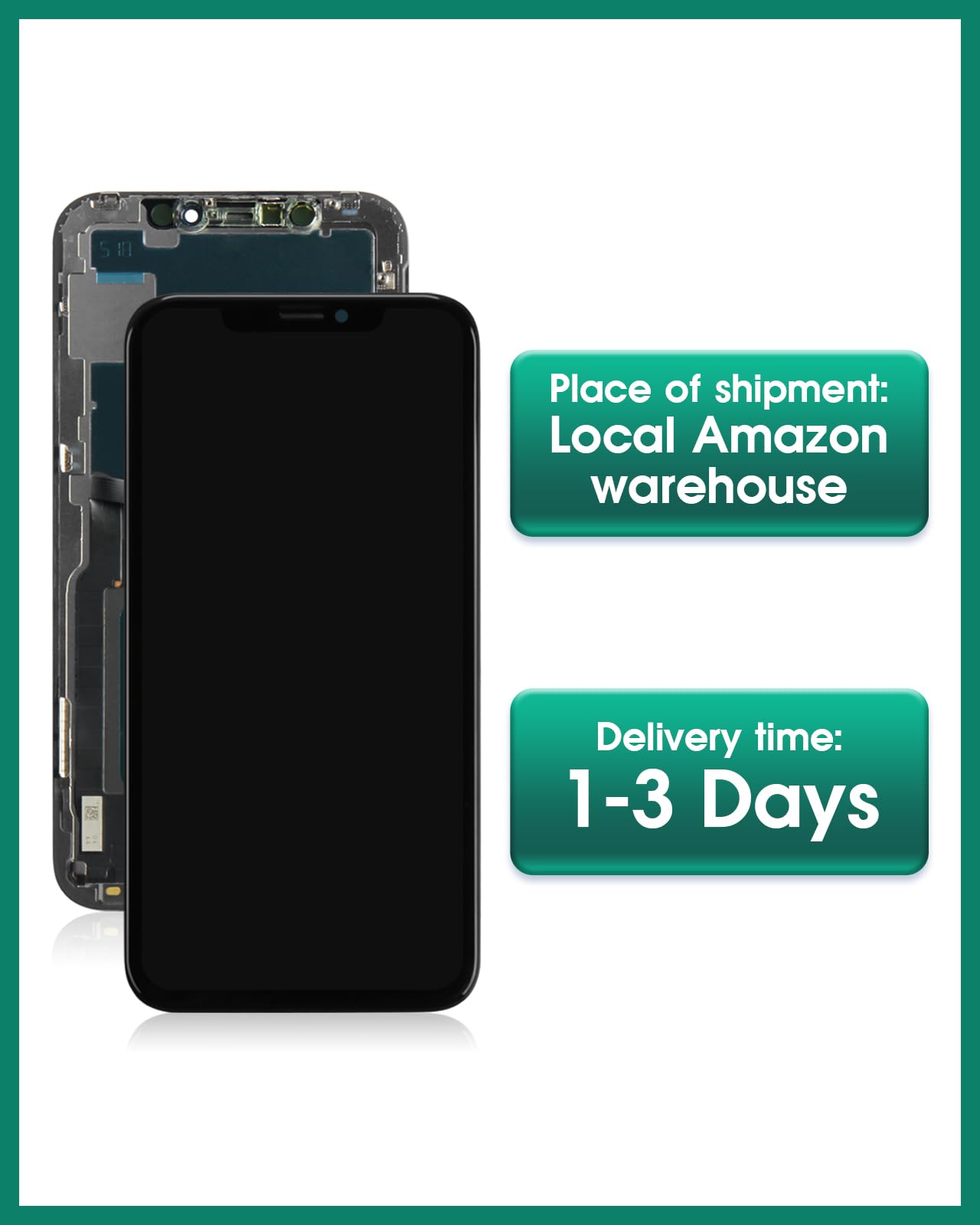 For iPhone 11 Pro Screen Replacement For iPhone 11 Pro LCD Digitizer 11 Pro Display Touch Sensor Assembly Accessories Kits A2215, A2160, A2217 (Incell,Black)