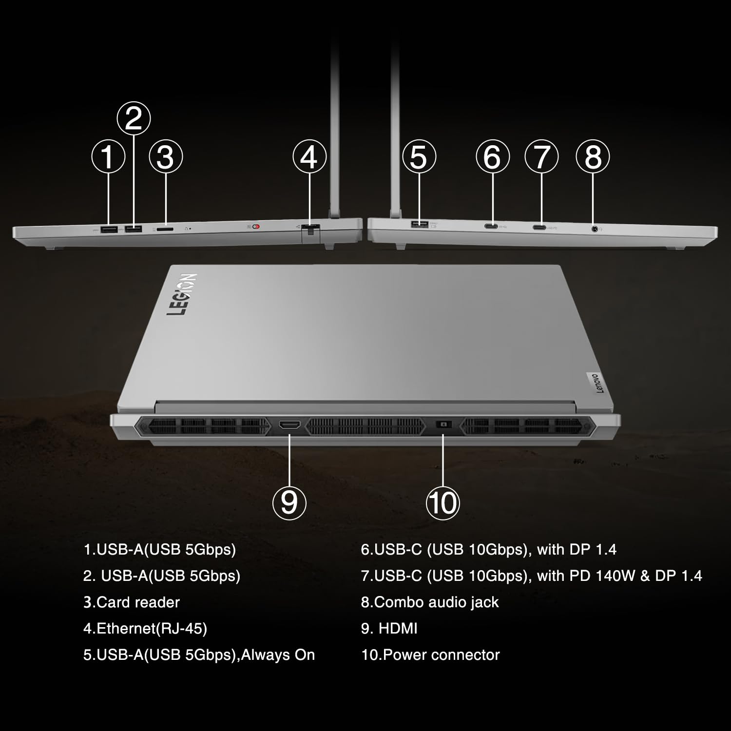 Lenovo Legion Pro 5i Gaming Laptop, 16" WQHD IPS 165Hz Display, GeForce RTX 4070, Intel 13th Gen i9-13900HX, 16GB DDR5 RAM, 1TB SSD, Webcam, 4-Zone RGB Backlit KB, Wi-Fi 6E, Windows 11 Home