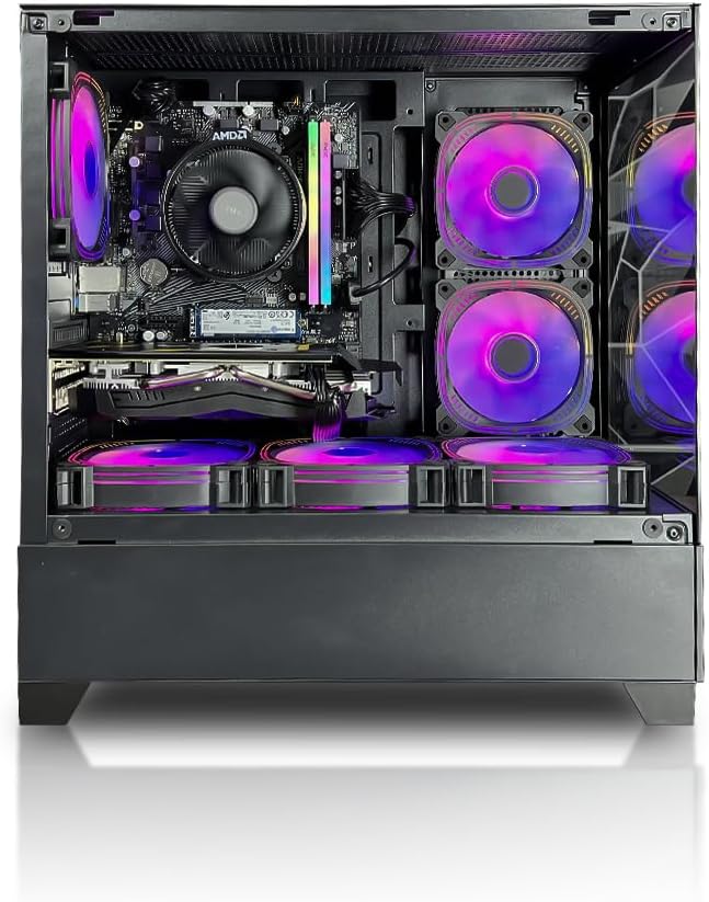 Spark Gaming PC Bundle - AMD Ryzen 5-5500 | GeForce RTX 3050 8GB | 16GB DDR4 | 1TB NVMe SSD | Air Cooler | B650 MB | 500W PSU | 24" Monitor + KYB, Mouse & Headset | WiFi/BT/Win11 Pro