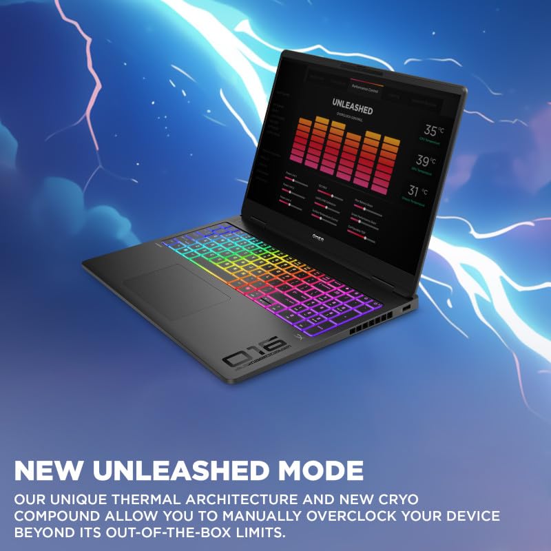 HP OMEN MAX Gaming Laptop 16-AH0014NE | 16" WQXGA Display | Intel Core Ultra 9-275HX | 64GB DDR5 RAM | 2TB SSD | 16GB NVIDIA GeForce RTX 5080 | Windows 11 | Shadow black | En/Ar Keyboard | UAE Version
