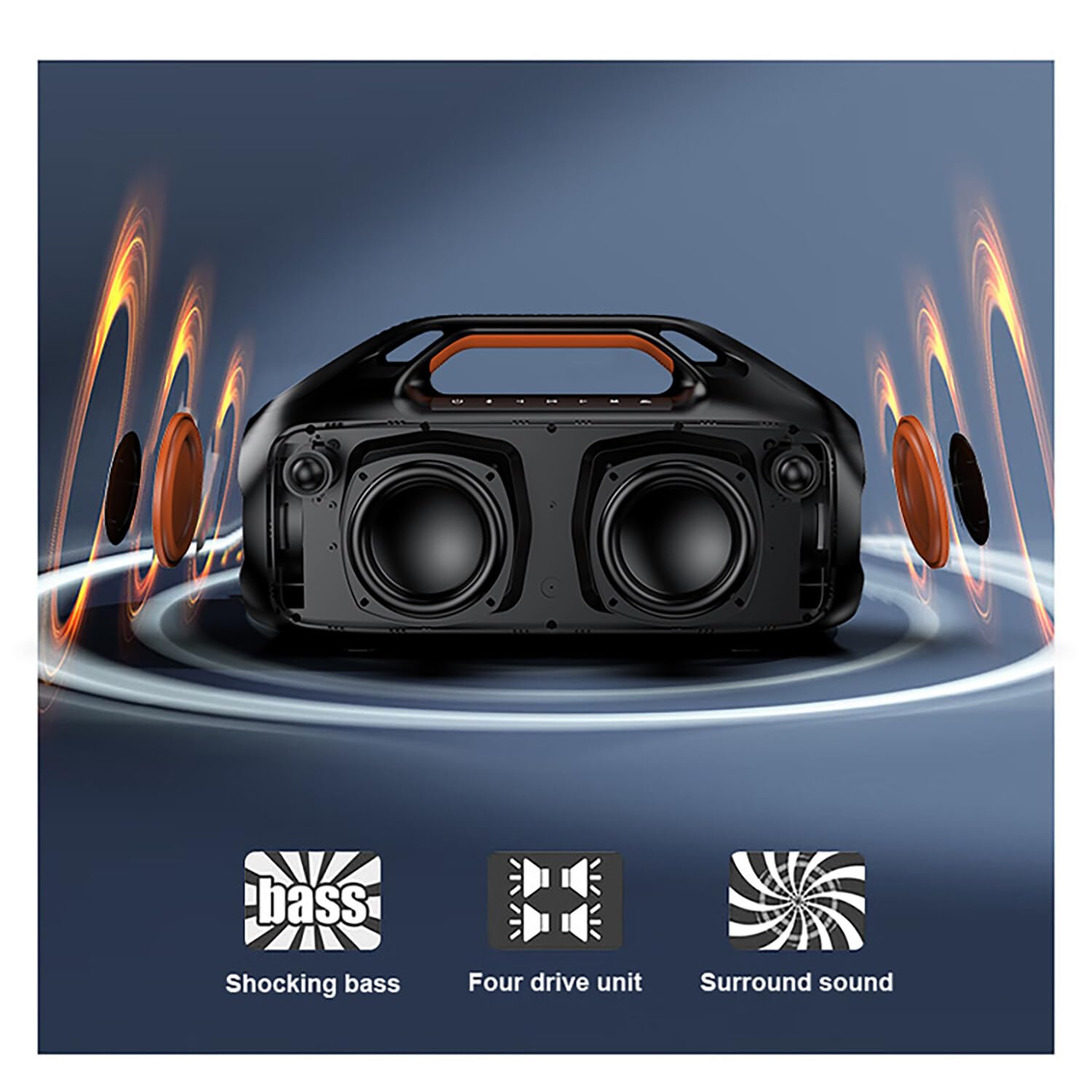 Fawoonu XDOBO SINOBAND Kungfu 160W high power audio IPX5 grade outdoor waterproof portable BT subwoofer home speaker support BT/AUX/U disk/TF card