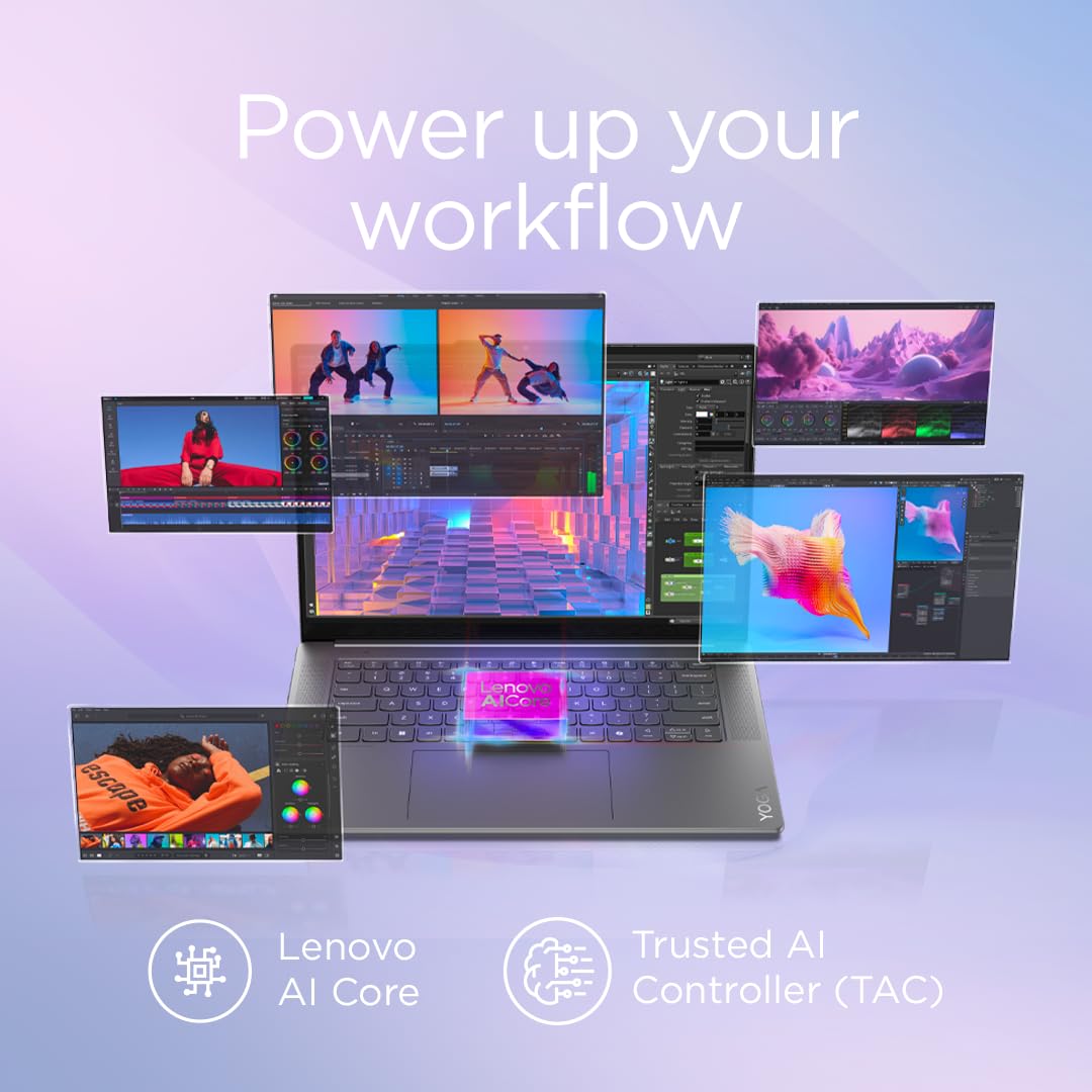 Lenovo Yoga Slim 7 Aura Edition, CoPilot+ PC AI Boost 47 TOPS, 15.3" 120Hz 2.8K Touch, Intel Core ultra 7 258V, 32GB RAM, 1TB SSD, Intel Arc Graphics 140V, Bklit Eng-Arb KB, Luna Grey - [83HM000XAX]